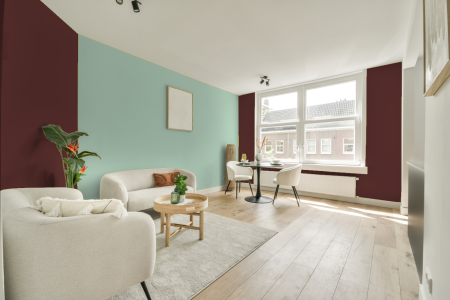 apartement met de kleur C0.30.20 op de muren