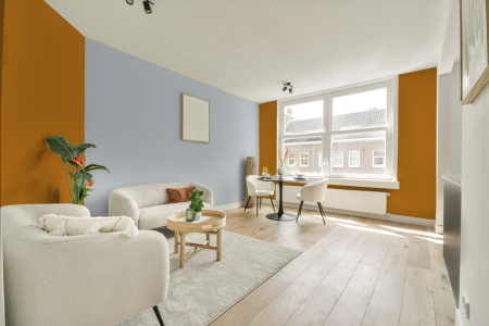 apartement met de kleur E6.63.53 op de muren