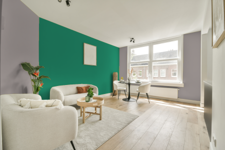 apartement met de kleur Cn.02.67 op de muren