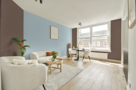 apartement met de kleur D8.12.43 op de muren