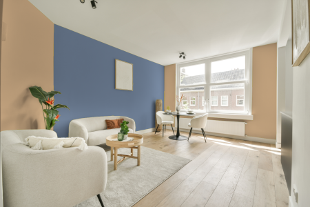 apartement met de kleur E8.20.75 op de muren