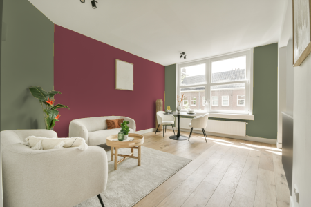 apartement met de kleur H7.15.53 op de muren