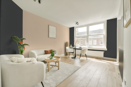 apartement met de kleur On.01.26 op de muren