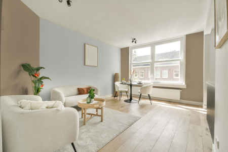 apartement met de kleur Rijks goud op de muren