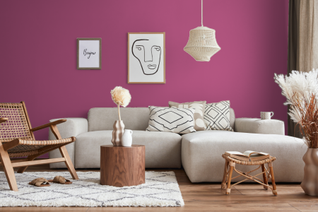 woonkamer met strak design in kleur Ppg17-10