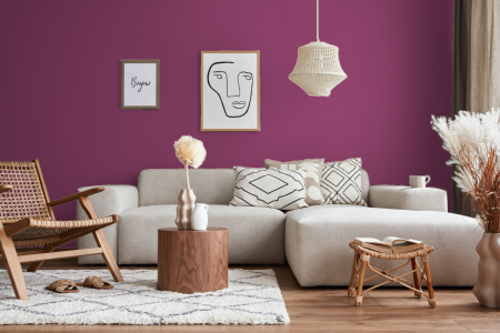 woonkamer met strak design in kleur Ppg17-11