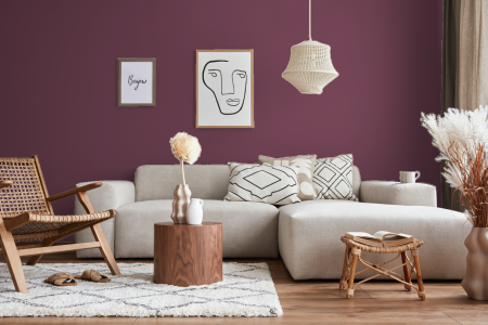 woonkamer met strak design in kleur A0.20.30