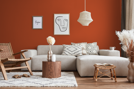 woonkamer met strak design in kleur D1.58.40