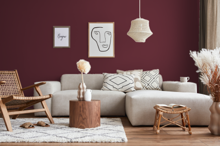 woonkamer met strak design in kleur A7.32.19