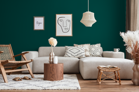 woonkamer met strak design in kleur N5.48.17