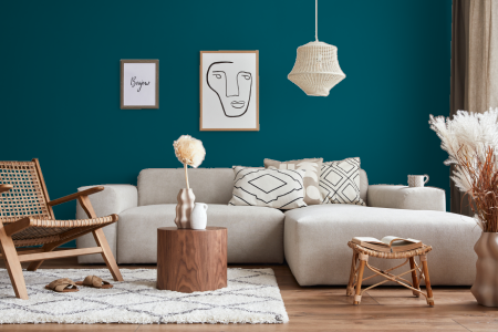 woonkamer met strak design in kleur Q2.49.25