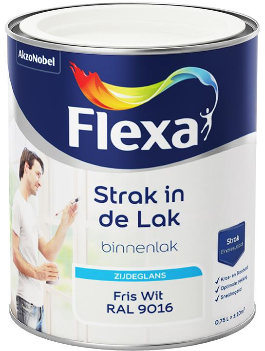 Flexa Strak in de Lak - Watergedragen - Zijdeglans - Grijsgroen - 750 ml