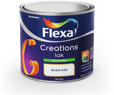 flexa creations lak extra mat kleur 0.5 ltr