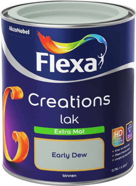 Flexa creations lak extra mat - Spacious Grey - 750ml