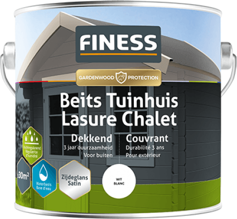 finess beits tuinhuis dekkend zijdeglans licht grijs 2.5 ltr