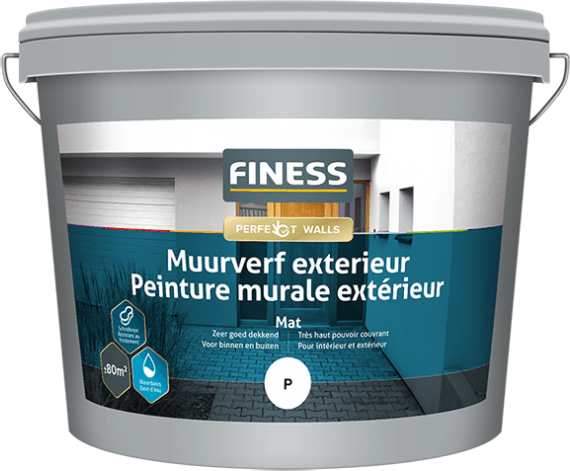 finess muurverf mat exterieur wit 1 ltr