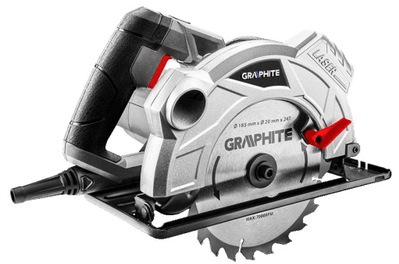 graphite cirkelzaagmachine 1500 w 185x20 mm max. 65/43mm 58g492