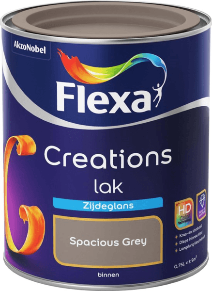 Flexa creations lakzijdeglans - Zijdeglans Zwart - 750ml