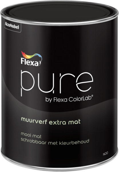 flexa pure muurverf extra mat donkere kleur 2.5 l