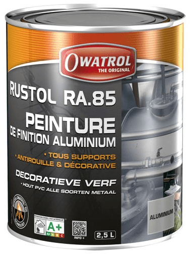 Rustol Alu RA.85 - Aluminiumverf voor alle ondergronden - Owatrol - 2,5 L