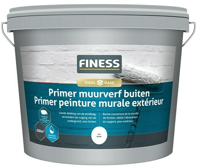 finess primer muurverf buiten wit 5 ltr