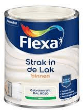 Flexa Strak in de Lak - Watergedragen - Mat - Fris Wit / Ral 9016 - 750 ml